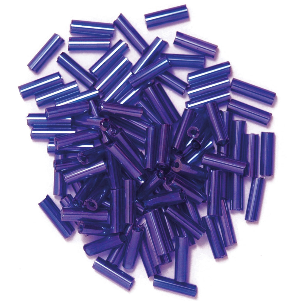 Beads: Bugle: Purple: 8g