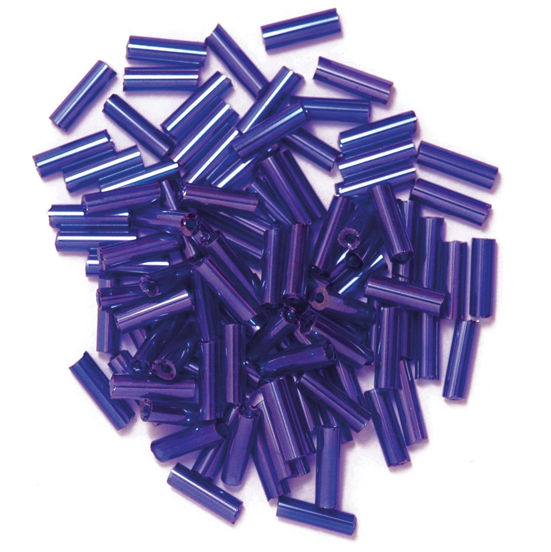 Beads: Bugle: Purple: 8g