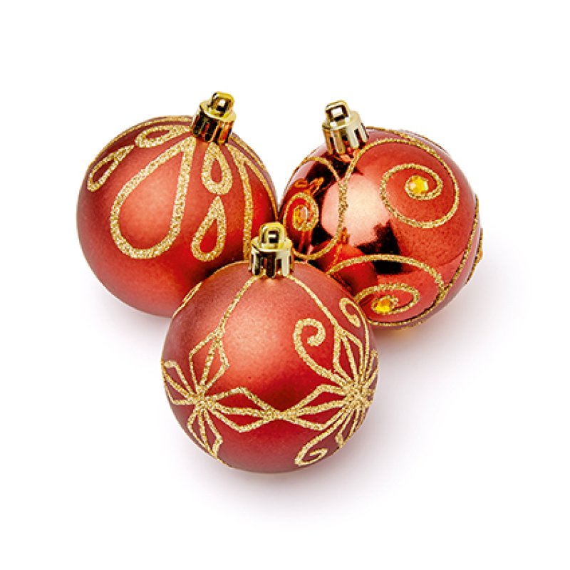 Premier 9 X 60mm Christmas Sepia Decorated Bauble Balls