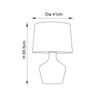 Meteora Table Lamp with Off White Linen Shade (Instore) RRP £275