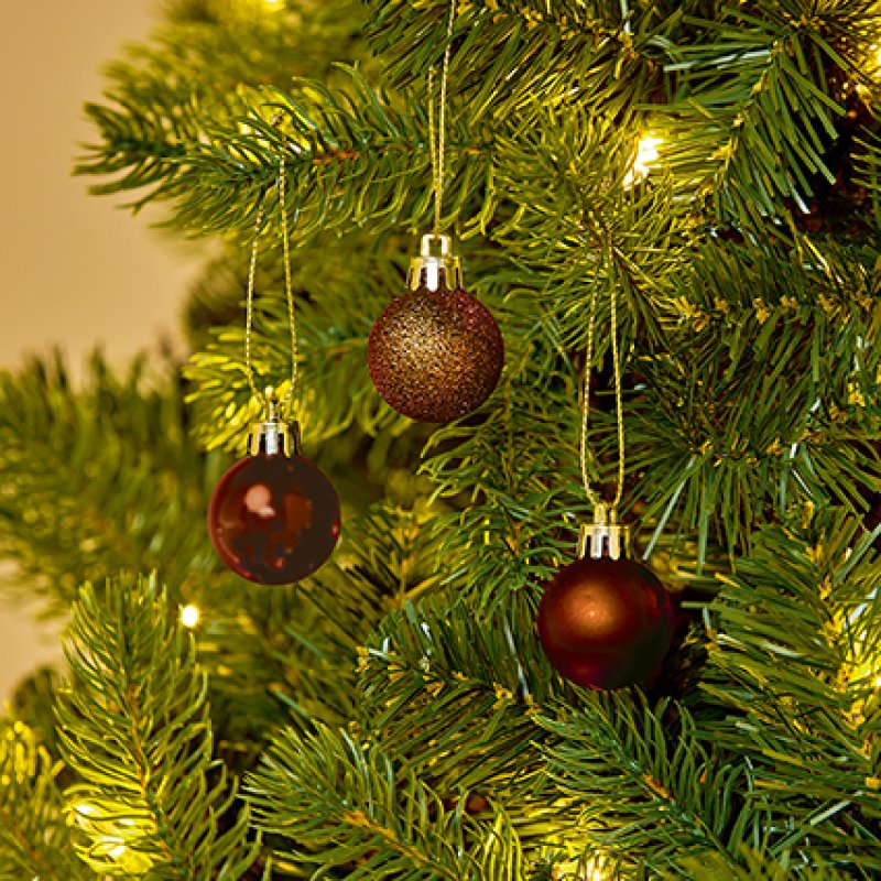 Premier 30mm Multi Finish Shatterproof Baubles Pack of 20 Assorted