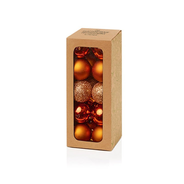 Premier 30mm Multi Finish Shatterproof Baubles Pack of 20 Assorted
