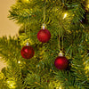 Premier 30mm Multi Finish Baubles Pack of 20 Gold/Red/Silver