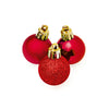 Premier 30mm Multi Finish Baubles Pack of 20 Gold/Red/Silver