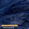 Shaggy Plush Fluffy Faux Fur Bean Bag Chair Navy
