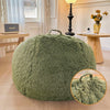 Shaggy Plush Fluffy Faux Fur Bean Bag Chair Sage Green