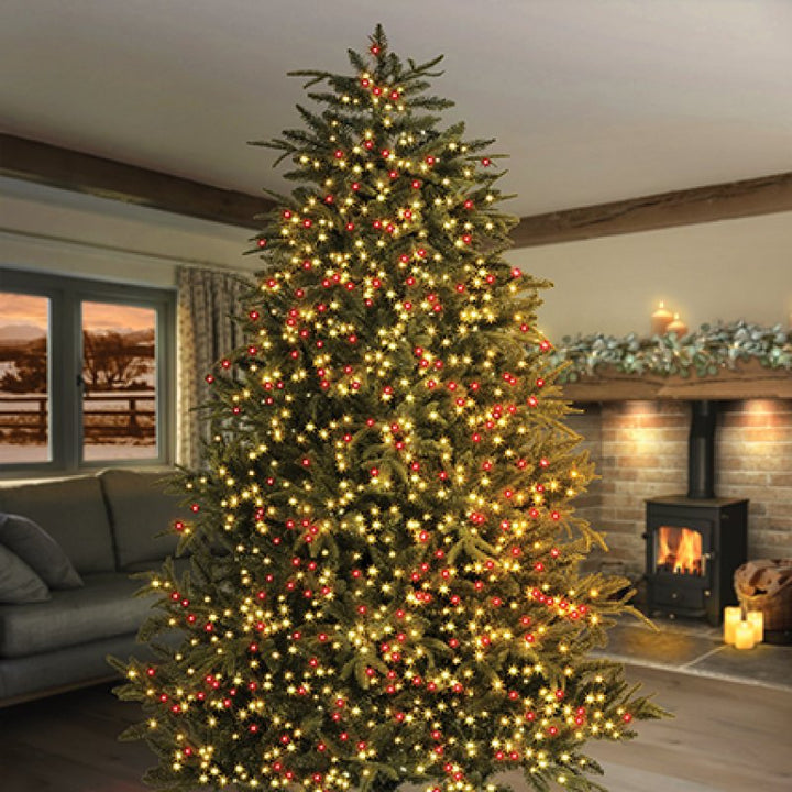 Premier Multi-Action Treebright LED Lights with Timer 1500s Red/Warm White