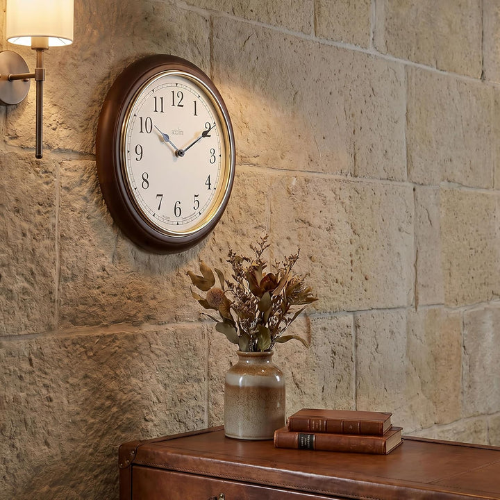 Acctim Winchester Wall Clock 31.5cm Dark Wood