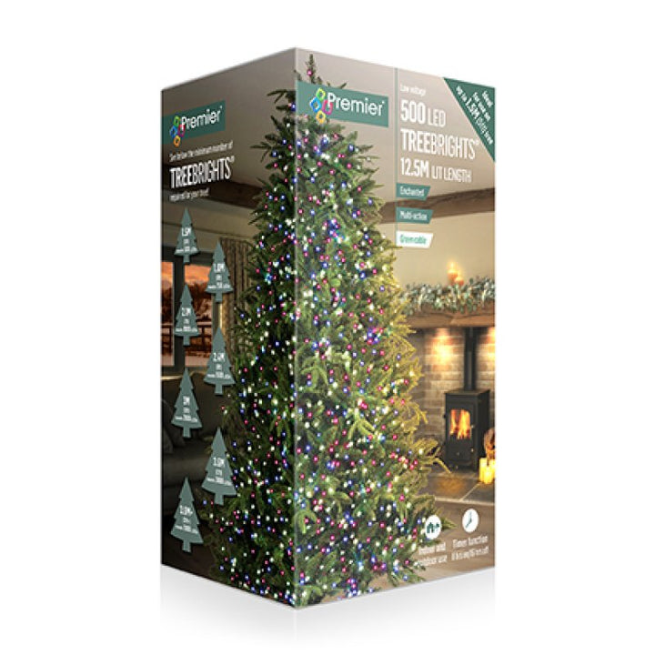 Premier Multi-Action Treebright LED Lights with Timer 500s Blue And Purple