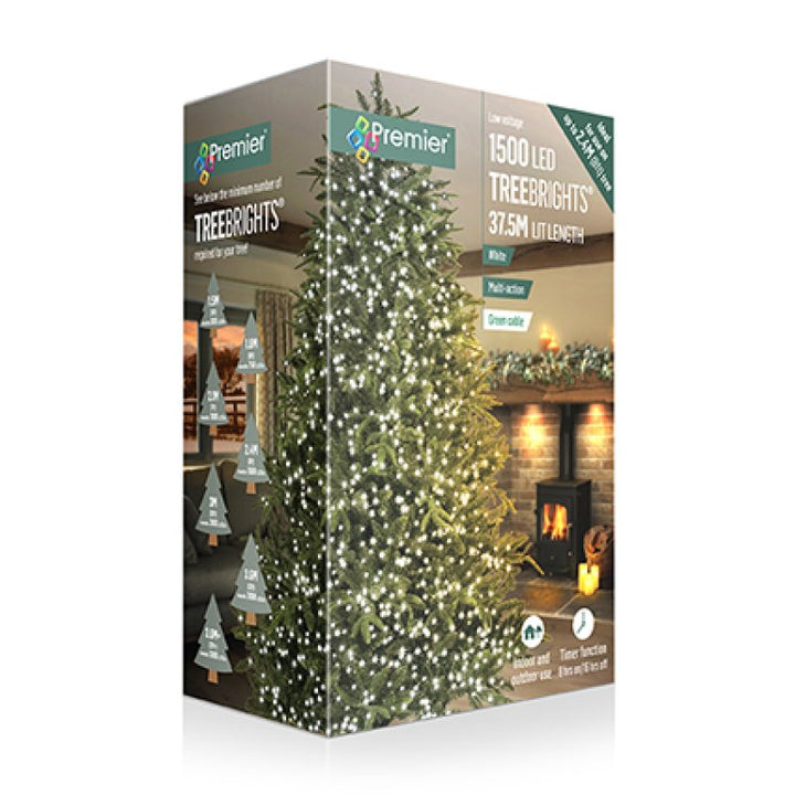 Premier Multi-Action Treebright LED Lights with Timer 1500s White