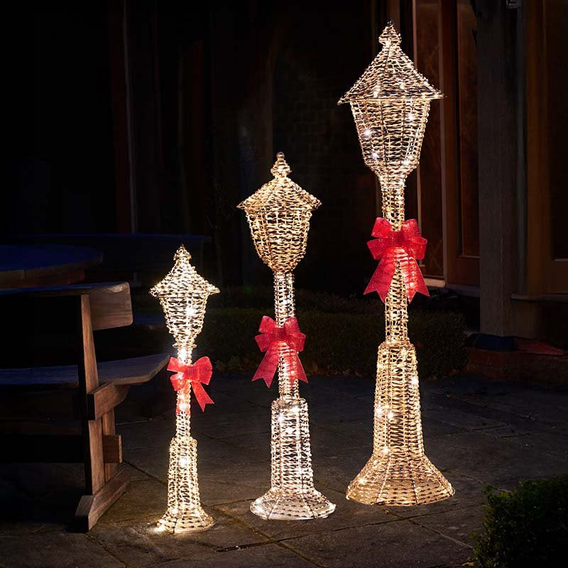 Three Kings GlitterTwist Gold Lamp Post 90cm, LV