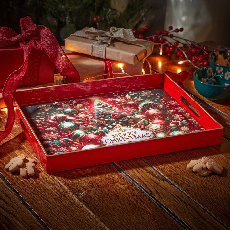 Three Kings Merry Christmas DecorTray - Rectangular