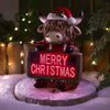 Three Kings Highland Cow Merry Christmas