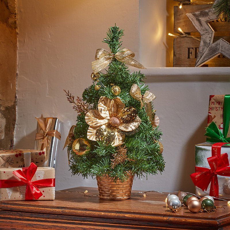 Three Kings Golden Fir Christmas Tree 50cm