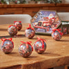 Three Kings Vintage Driving Santa Baubles - Box of 7