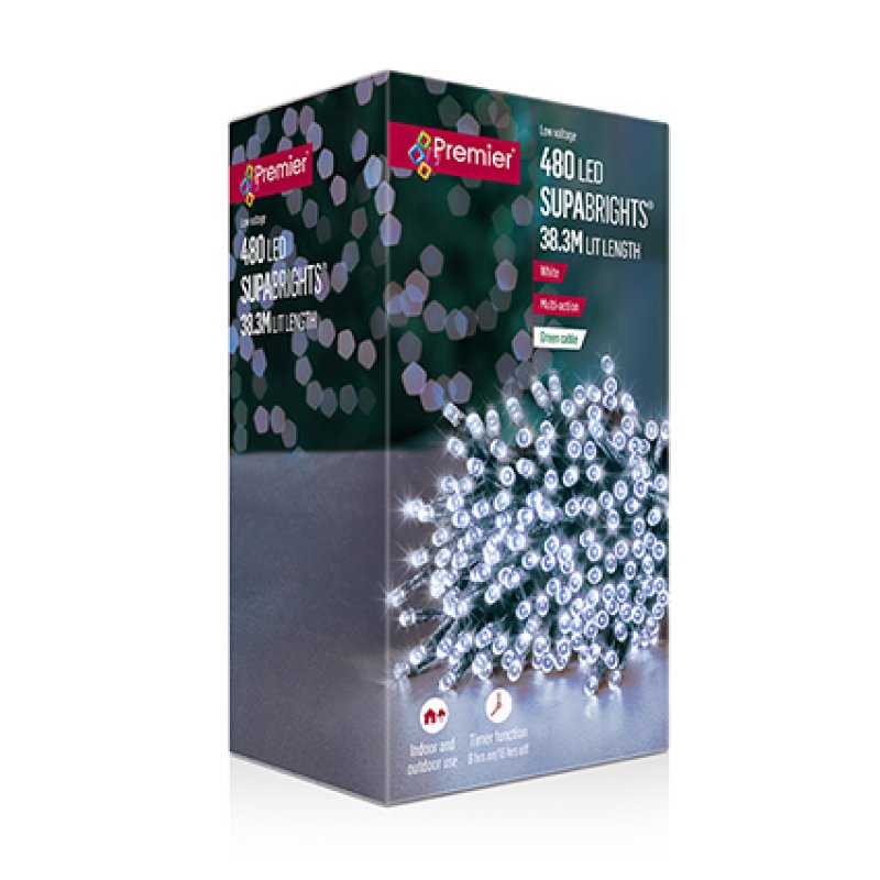 Premier 480 Multi-Action LED SupaBrights with Timer White