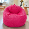 Shaggy Plush Fluffy Faux Fur Bean Bag Chair Hot Pink