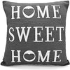 Home Sweet Home Cushion Cover Natural Chenille 43x43cm