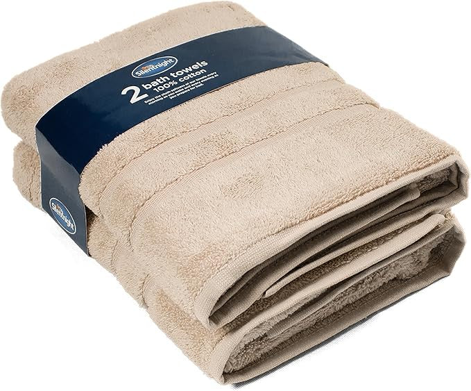 Silentnight Set Of 2 Bath Towels Stone
