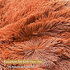 Shaggy Plush Fluffy Faux Fur Bean Bag Chair Burnt Orange