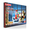 Premier 60cm Standing Santa in Sleigh with Present Infinity Mirror