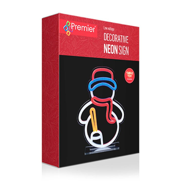 Premier 25cm Table Top Neon Sign - Snowman