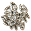Beads: Pearl: Drops: 6 x 9mm: Silver: 15