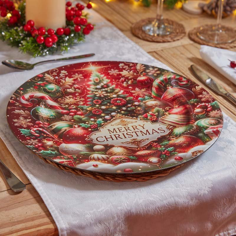 Three Kings Merry Christmas DecorPlate - 33cm