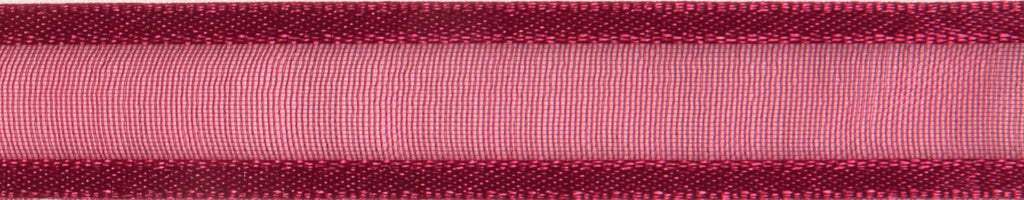 Ribbon: Organdie with Satin Edge: 4m x 20mm: Wine