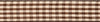 Ribbon: Gingham 2-Colour: 5m x 6mm: Chocolate with Tan