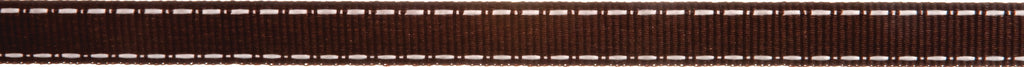 Ribbon: Grosgrain White Edge: 5m x 9mm: Chocolate