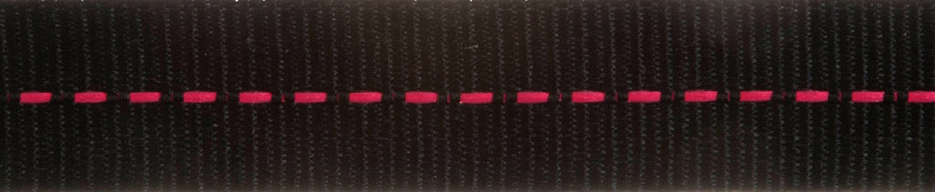 Ribbon: Grosgrain: 4m x 15mm: Black with Hot Pink Centre