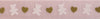Ribbon: Teddy Bear: 3.5m x 15mm: White & Tan on Baby Pink