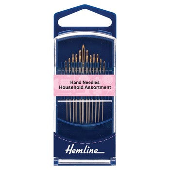 Hand Sewing Needles: Household Assorted: Gold Eye: Premium: 12 Pieces