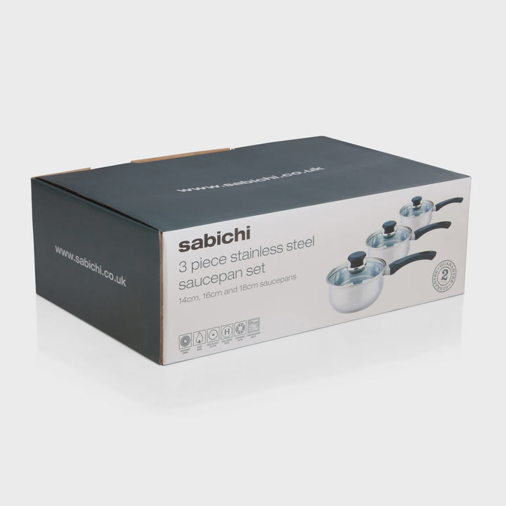 Sabichi 3pc Day To Day Saucepan Set