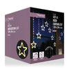 Premier 1.2 x 1.2m FlexiBrights V Curtain Light Neon Warm White Star with Timer