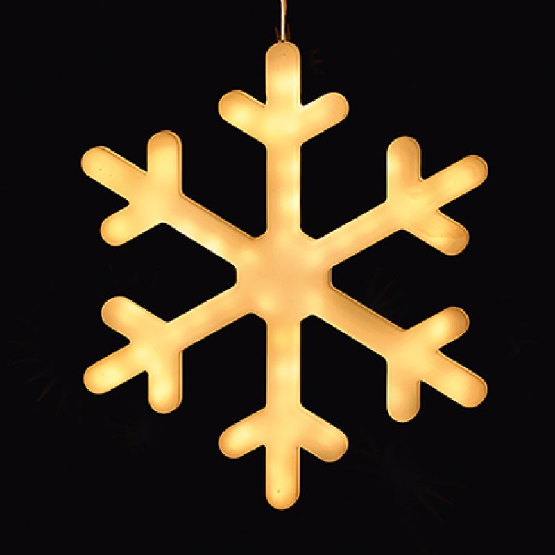 Premier 1.2 x 1.2m FlexiBrights V Curtain Light Neon Warm White Snowflake with Timer