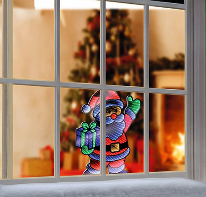 Premier 40cm Santa Holding Parcel Infinity Mirror