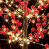 Premier 1.5m Lit Red Berry Tree with 635 Warm White LEDs