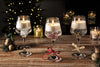 Premier 22cm Wine Glass Gel Candle with Gold Star Glitter