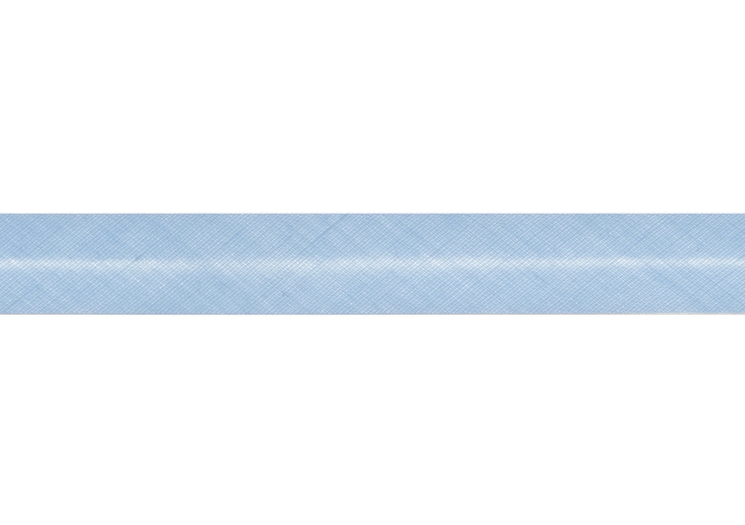 Trim: Bias Binding: Polycotton: 16mm: Pale Blue Sold By The Metre