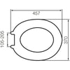 MDF Wood Design Toilet Seat - Walnut (Dark Brown)