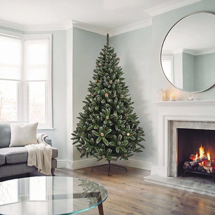 Premier Rocky Mountain Pine 1.5m Xmas Tree with Snow Tipped Cones