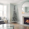 Premier Slim Spruce Flocked 2m Xmas Tree