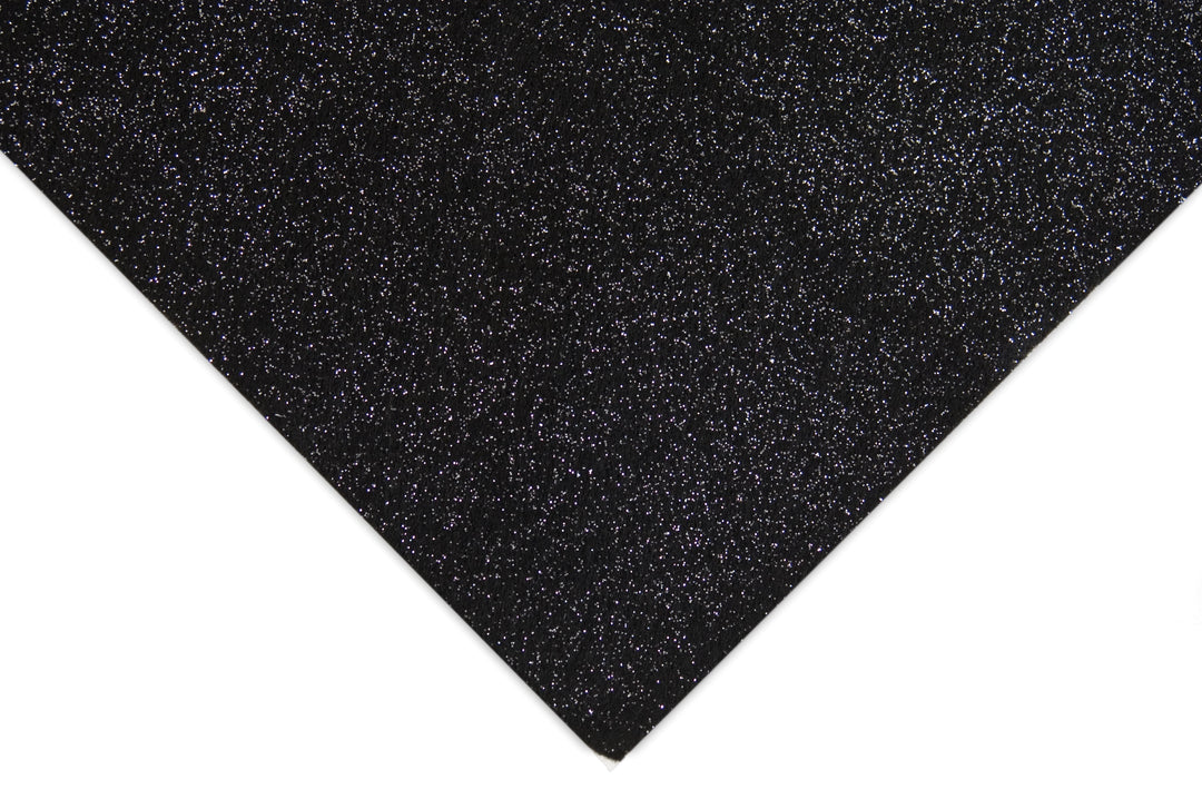 Felt: Acrylic: 23 x 30cm: Glitter: Black