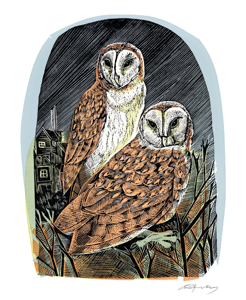 Angela Harding Cards - Barn Owls at Orford