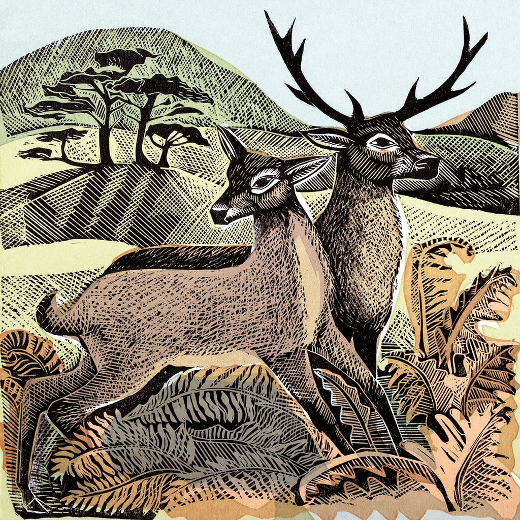Angela Harding Cards - Deer & Autumn Bracken
