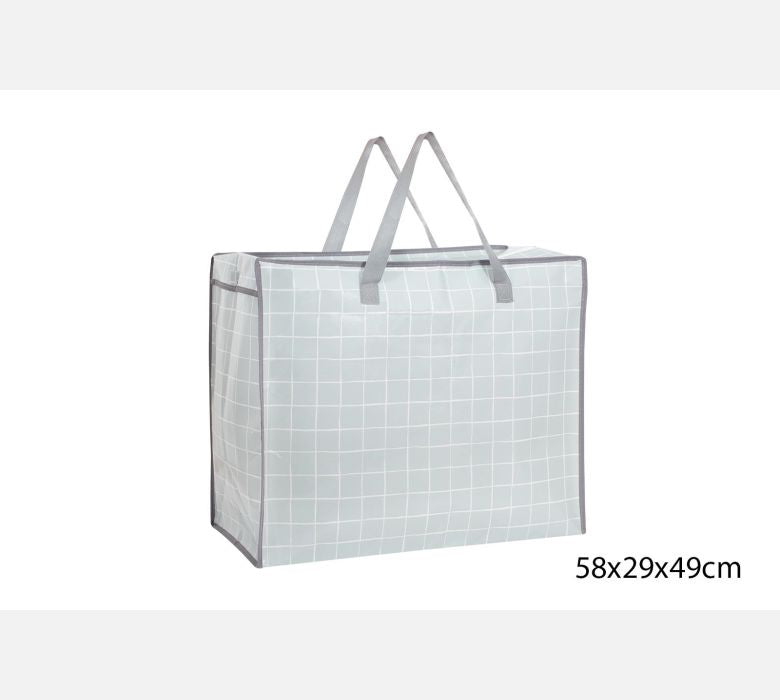 Coco and Gray green and grey check laundry bag