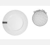 24 x Coco & Gray White Rim Shape Dinner Plate With Hammered Finish (Delivery Extra)  BulkBuy