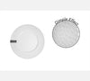 24 x Coco & Gray White Rim Shape Side Plate With Hammered Finish (Delivery Extra) BulkBuy
